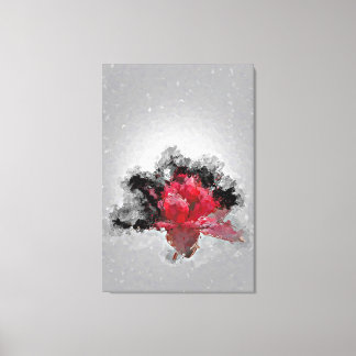 Explosion der roten Blume Leinwanddruck