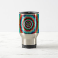 Explosion der Tasse in Blau und Orange