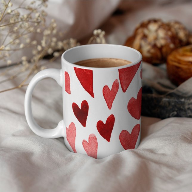 Explosion der Valentinstag-Herzen - rot Kaffeetasse (Von Creator hochgeladen)