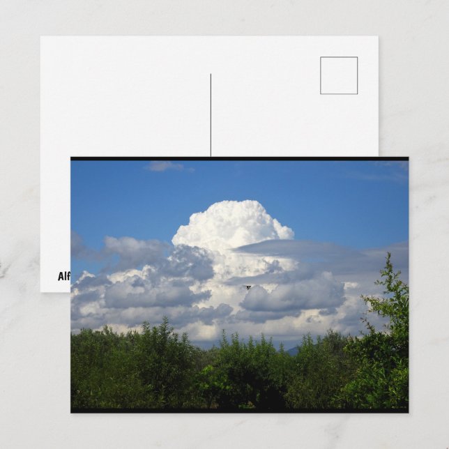 Explosion der Wolken Postkarte (Vorne/Hinten)