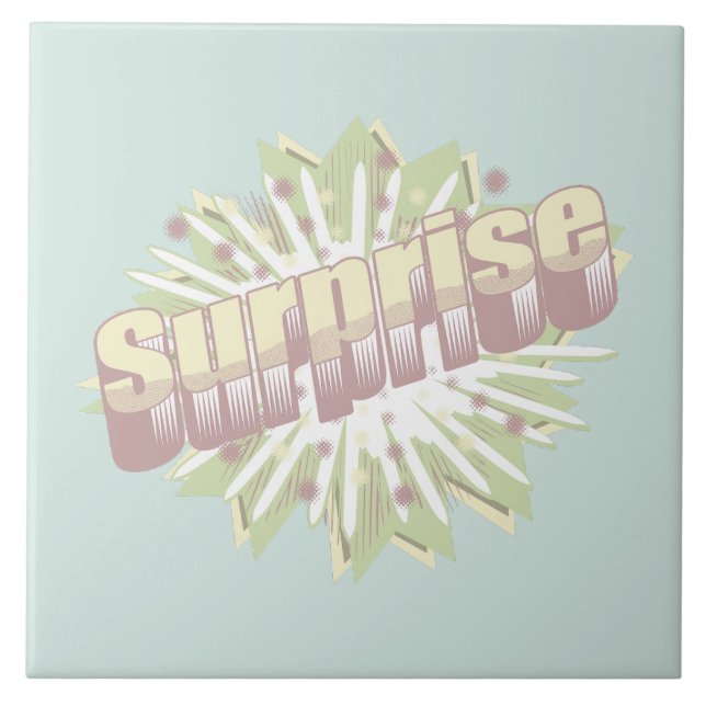 Explosion einer überraschenden Onomatopoese Fliese (Vorderseite)