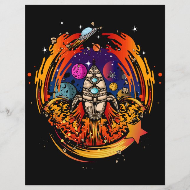 Explosion eines Raumschiffs (Vorderseite)