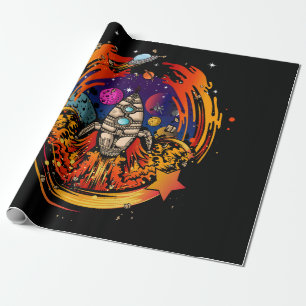 Explosion eines Raumschiffs Geschenkpapier