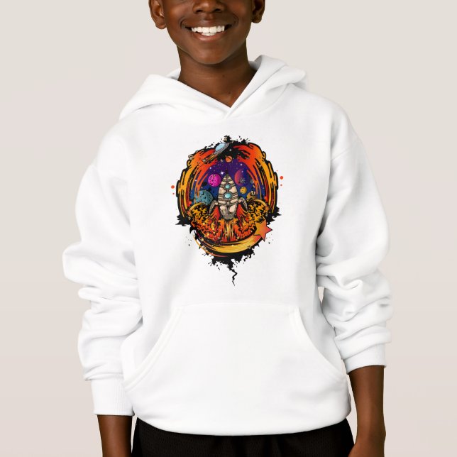 Explosion eines Raumschiffs Hoodie (Vorderseite)