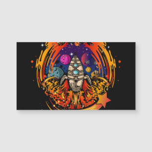 Explosion eines Raumschiffs Magnetkarte