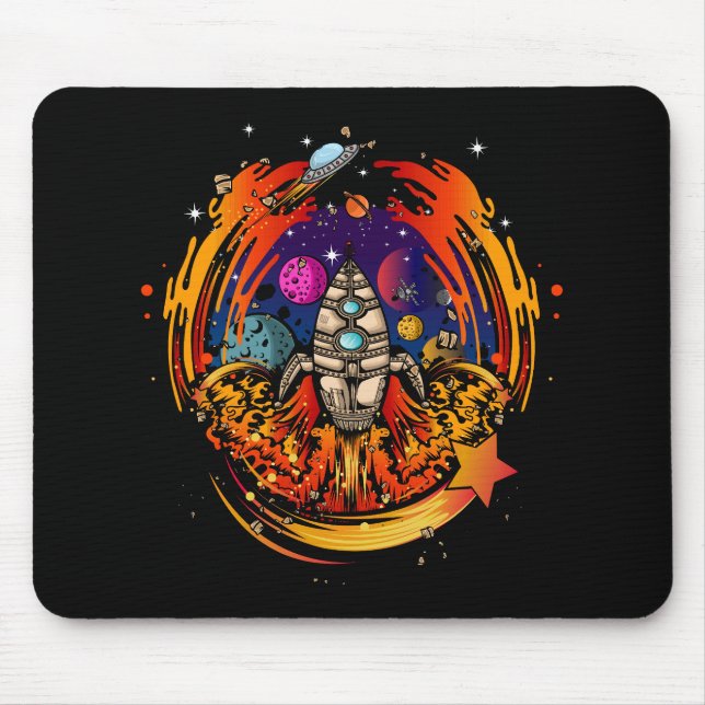 Explosion eines Raumschiffs Mousepad (Vorne)