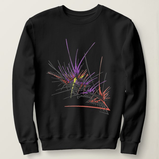 Explosion Farbige Abstrakte Stammes-Tattoo-Kunst Sweatshirt (Design vorne)