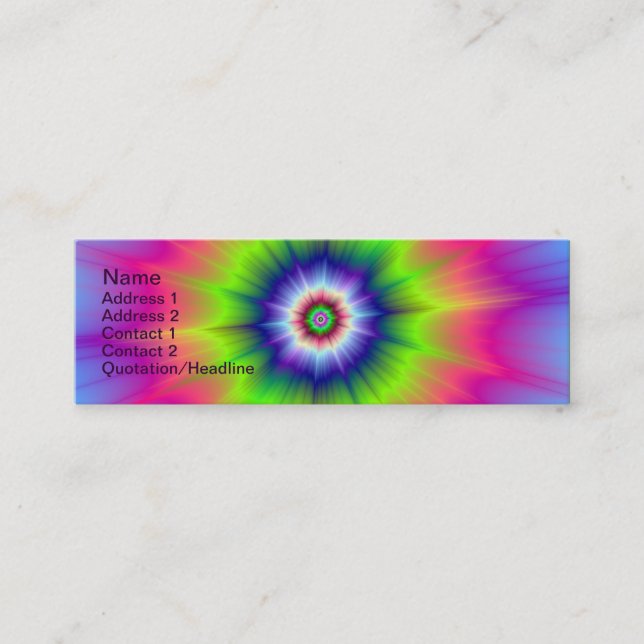 Explosion in blau-grün und rosa Karte (Vorderseite)