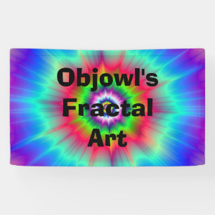 Explosion in blau-rot-grün und violett banner