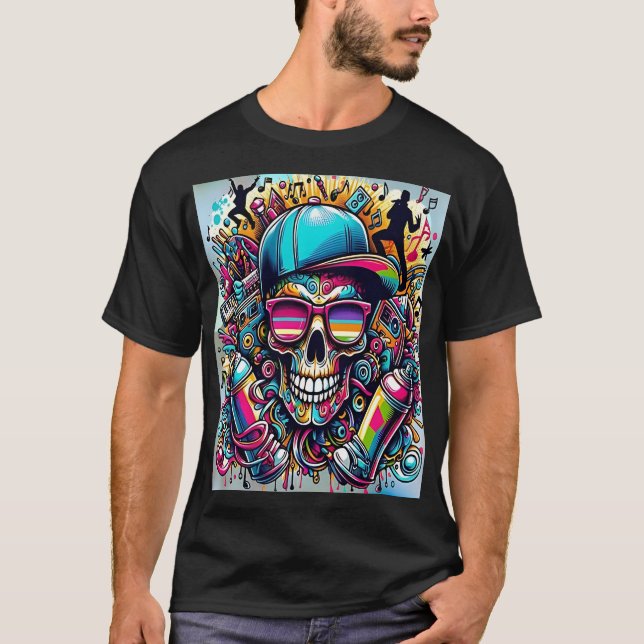 Explosion of Urban Art: The Skull of Hip-Hop T-Shirt (Vorderseite)