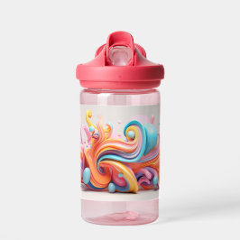 Explosion pastellfarbener Formen Trinkflasche