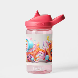 Explosion pastellfarbener Formen Trinkflasche