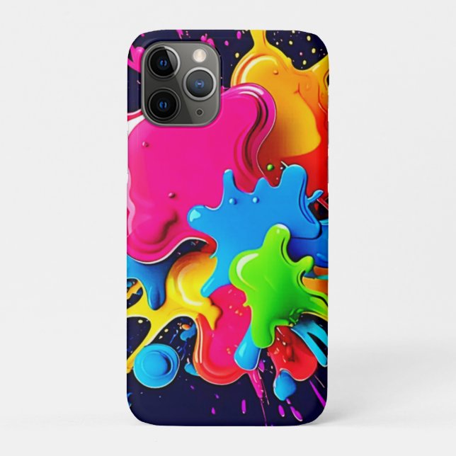Explosionsfarbige Splash-Kunst Case-Mate iPhone Hülle (Rückseite)