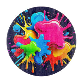 Explosionsfarbige Splash-Kunst Schneidebrett