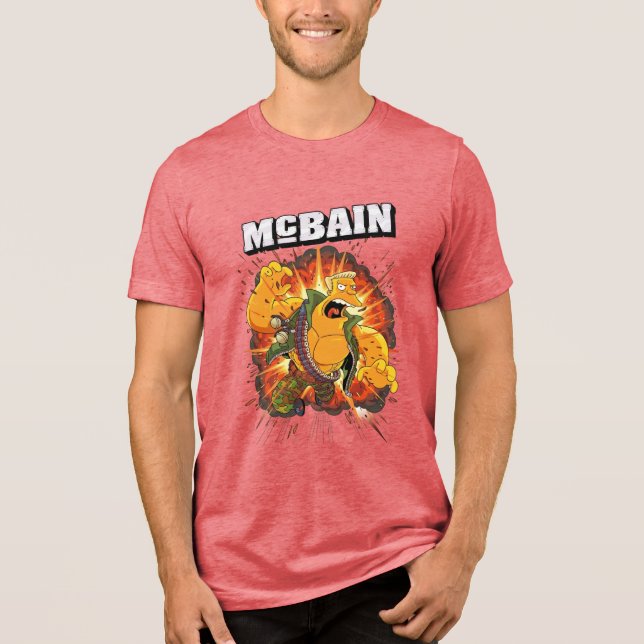 Explosive Action Hero McBain Tri-Blend Shirt (Vorderseite)