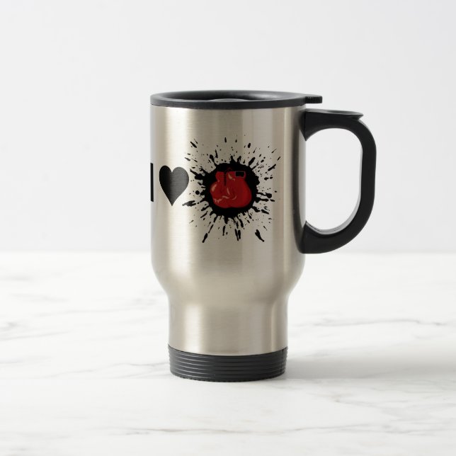 Explosive Ich liebe Boxen Reisebecher (Rechts)