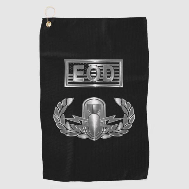 Explosive Ordnance Disposal Basic EOD Abzeichen Golfhandtuch (Vorderseite)