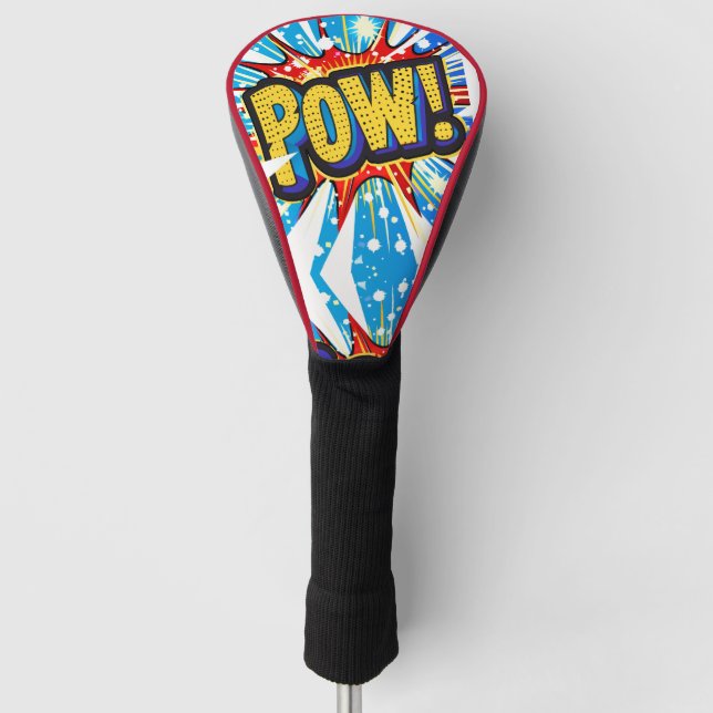 Explosive 'POW'! Comic-Inspiriert Golf Head Cover Golf Headcover (Vorderseite)