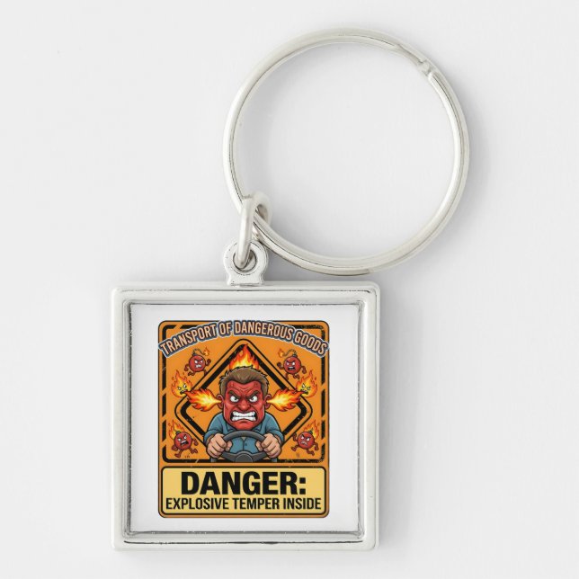 Explosive Temper Trucker | ADR Hazmat Schlüsselanhänger (Vorne)