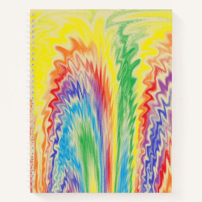Explosiver Regenbogen Notizbuch (Vorderseite)