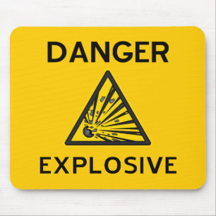 Explosives Warnzeichen Mousepad
