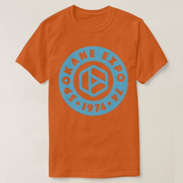 Expo 74 Spokane Welten Fair Circle Blue T-Shirt (Design vorne)
