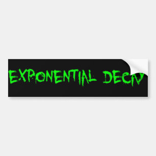 Exponentialer Zerfall-Aufkleber-Grün-Logo Autoaufkleber