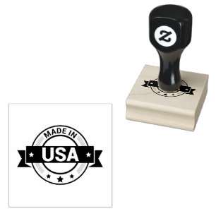 Export MADE IN USA Siegel Jet Black Farbe Glatte T Gummistempel