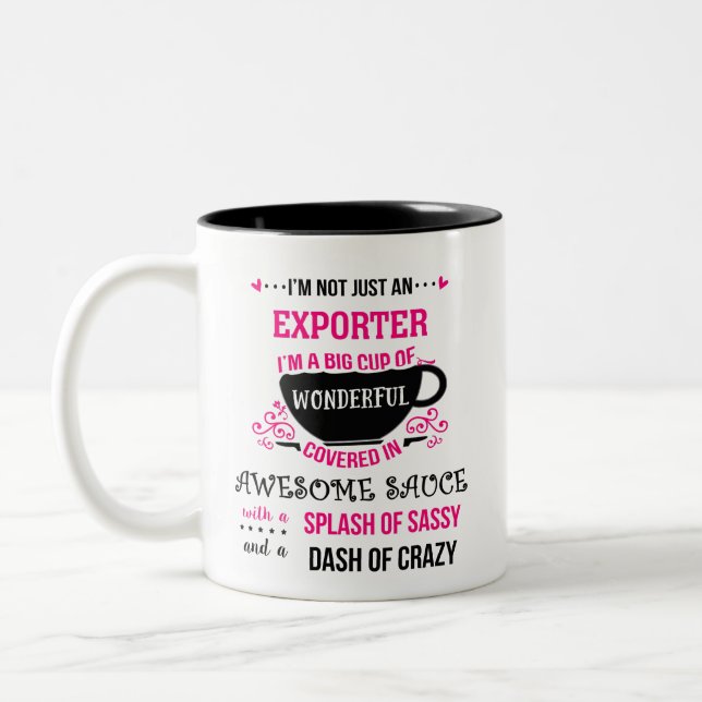 Exporteur Wunderbar Phantastisch Sassy Zweifarbige Tasse (Links)