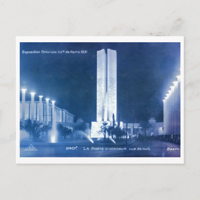 Exposition Coloniale Paris, 1931 Vintag Postkarte (Vorderseite)