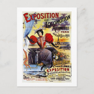 Exposition de Locomotion 1895 - Paris - Vintag Postkarte