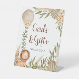 Expositor En L Lion Boho pampas Grass cards & gift Sockelschild