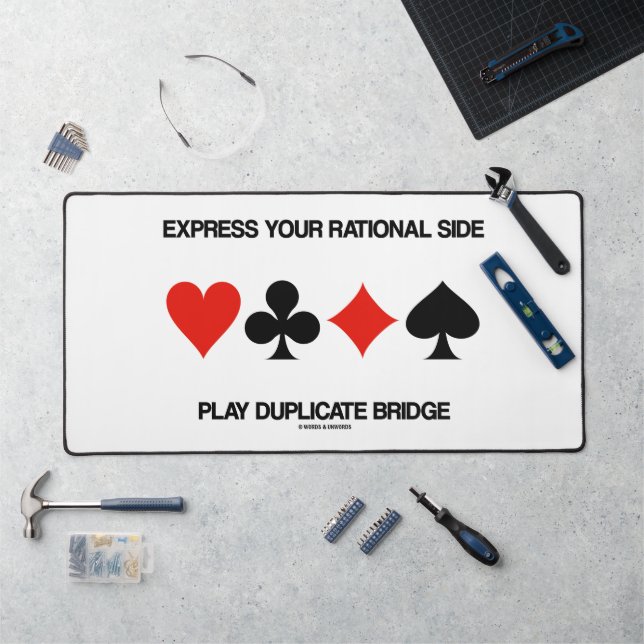 Express Deine rational side Play Duplicate Bridge Schreibtischunterlage (Arbeitsplatz)