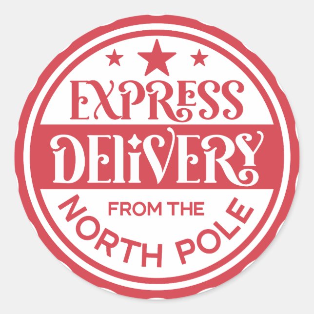 Express Delivery from the North Pole Sticker  (Vorderseite)