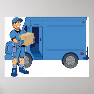 Express Delivery Man Poster