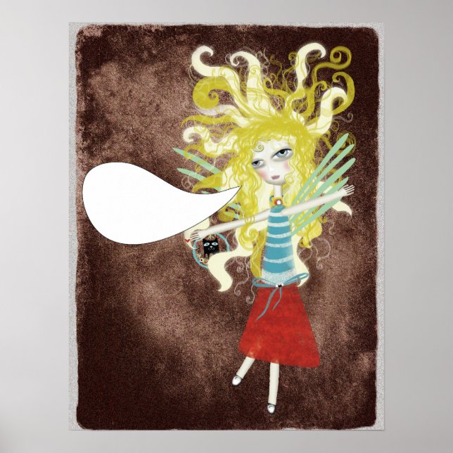 Express Dich einzigartig whismical art doll illust Poster (Vorne)