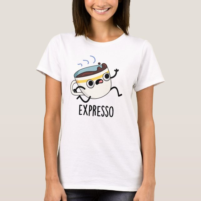 Express Funny Running Coffee Pub T-Shirt (Vorderseite)