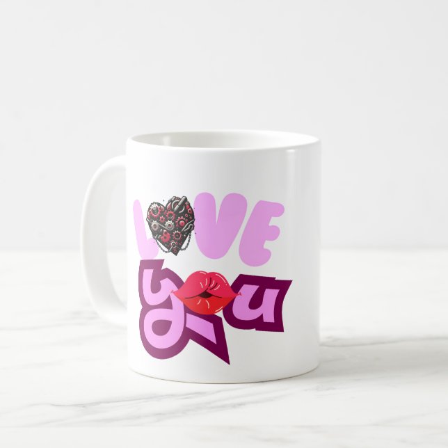 Express Ihre Liebe mit Unique Kaffeetasse (Vorderseite Links)