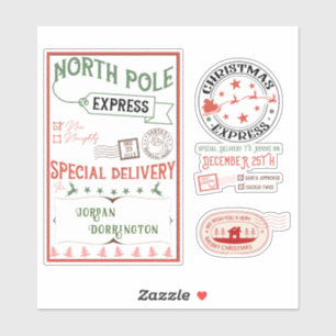 Express Lieferung North Pole Santa Mail gibt Wasse Aufkleber
