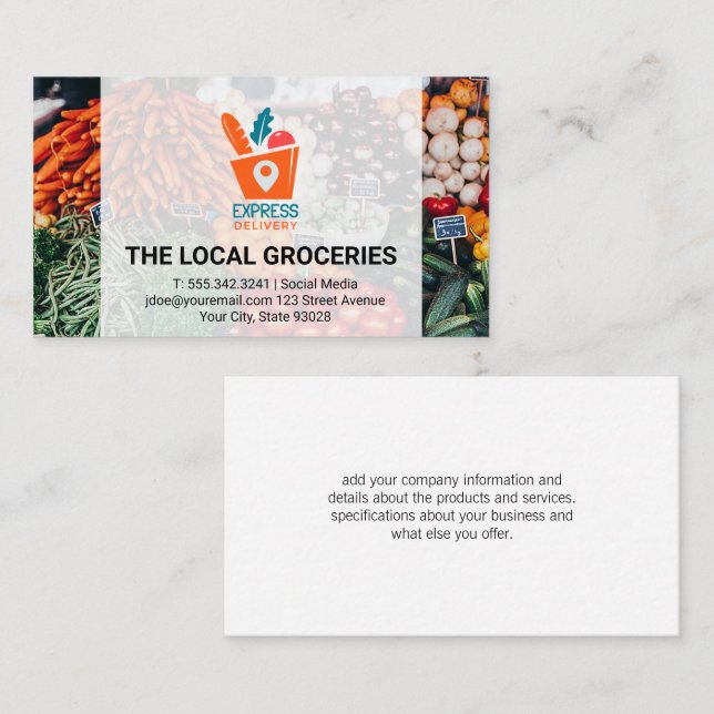 Express-Lieferung | Trägerlogo Visitenkarte (Vorne/Hinten)