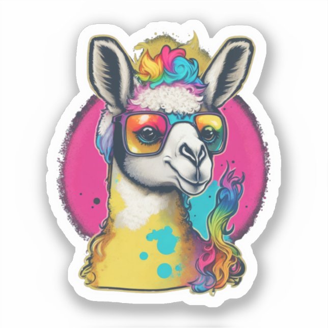 Express mit Llama Vinyl Stickers Aufkleber (Vorderseite)