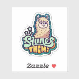 Express mit Llama Vinyl Stickers Aufkleber