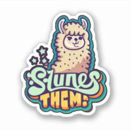 Express mit Llama Vinyl Stickers Aufkleber