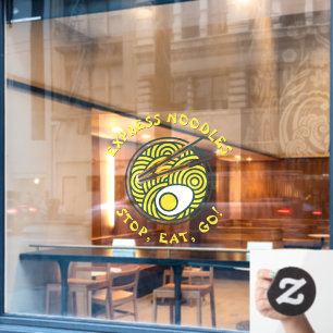 Express Ramen Nudeln Restaurant Mittel anpassen Fensteraufkleber