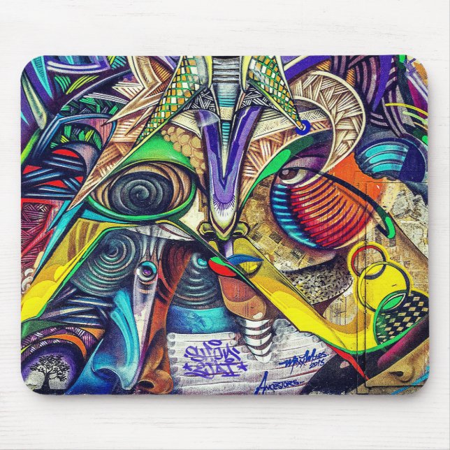 Express Your Urban Spirit: Graffiti Art Mousepad (Vorne)