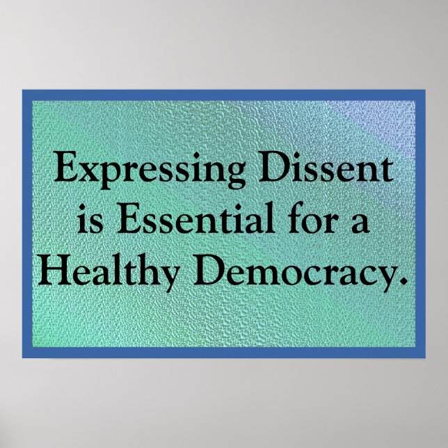 Expressing Dissent Poster (Vorne)