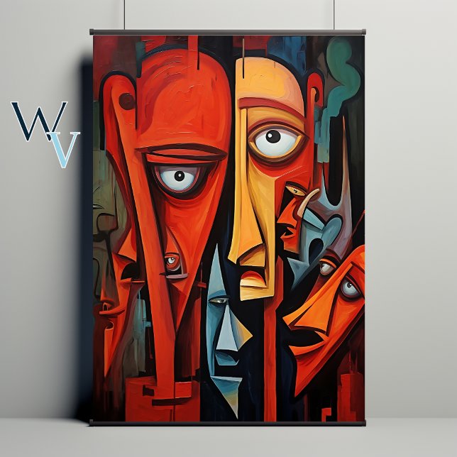 Expressionismus Faces Art Poster (Von Creator hochgeladen)