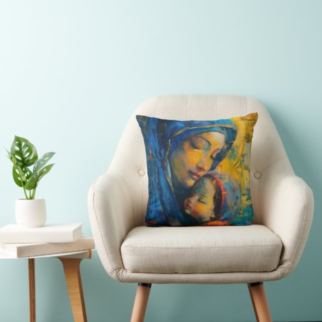 Expressionismus Maria und Jesus Kissen (Stuhl )