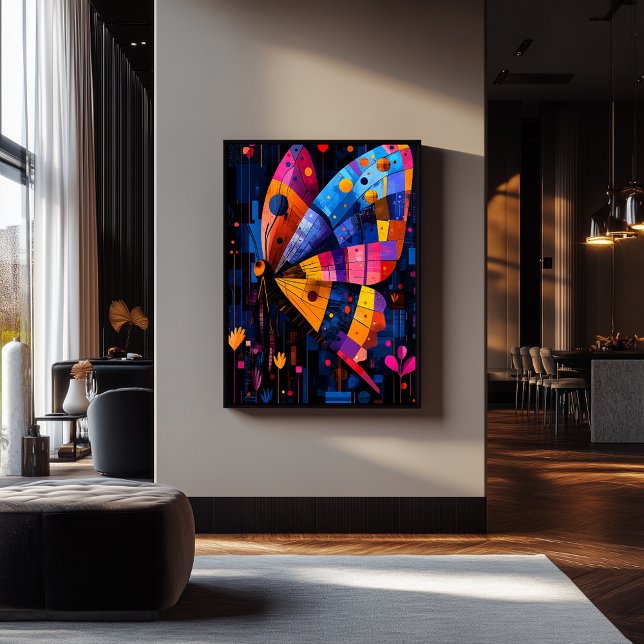 Expressionist Geometry Butterfly - lebendige Kunst Poster (Von Creator hochgeladen)
