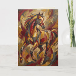 Expressionist Horse – Bold Modern Art Blank Card Feiertagskarte